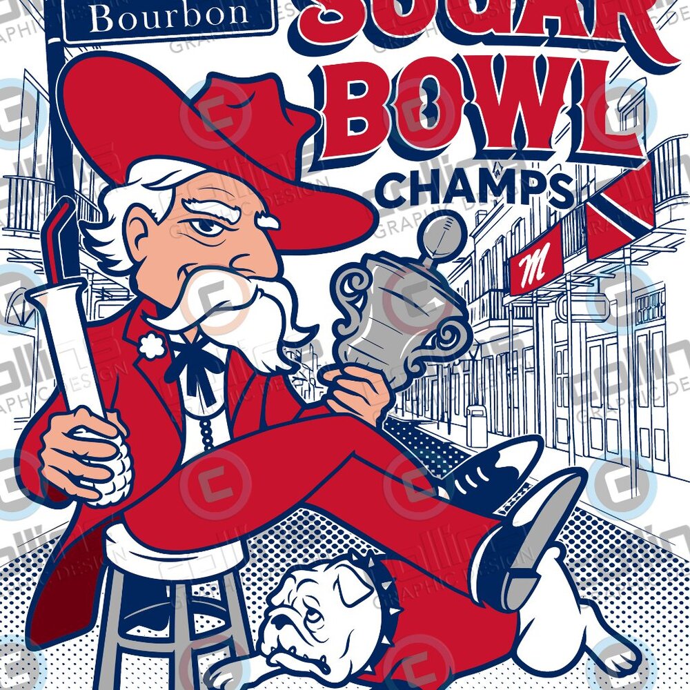 2026 Sugar Bowl Champions Ole Miss Hoodie ASH GRAY - Picture 2 of 3